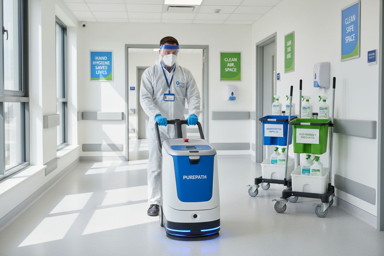 healthcare cleaning professional