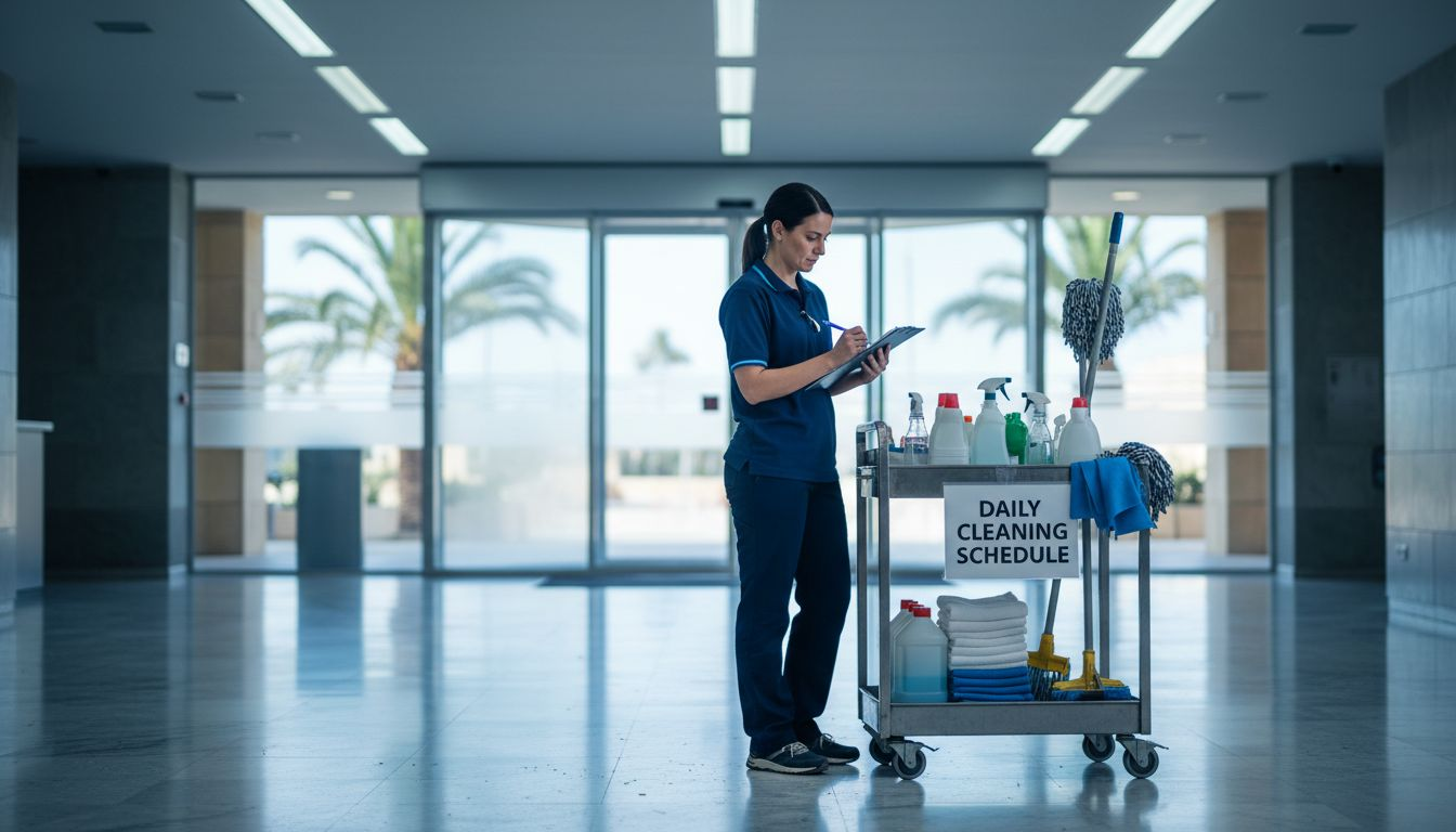 Commercial cleaning supplies in Malta office