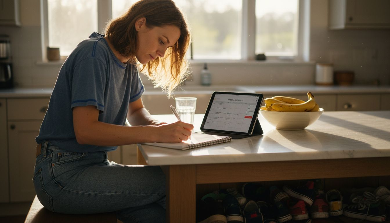Woman creates detailed home cleaning checklist