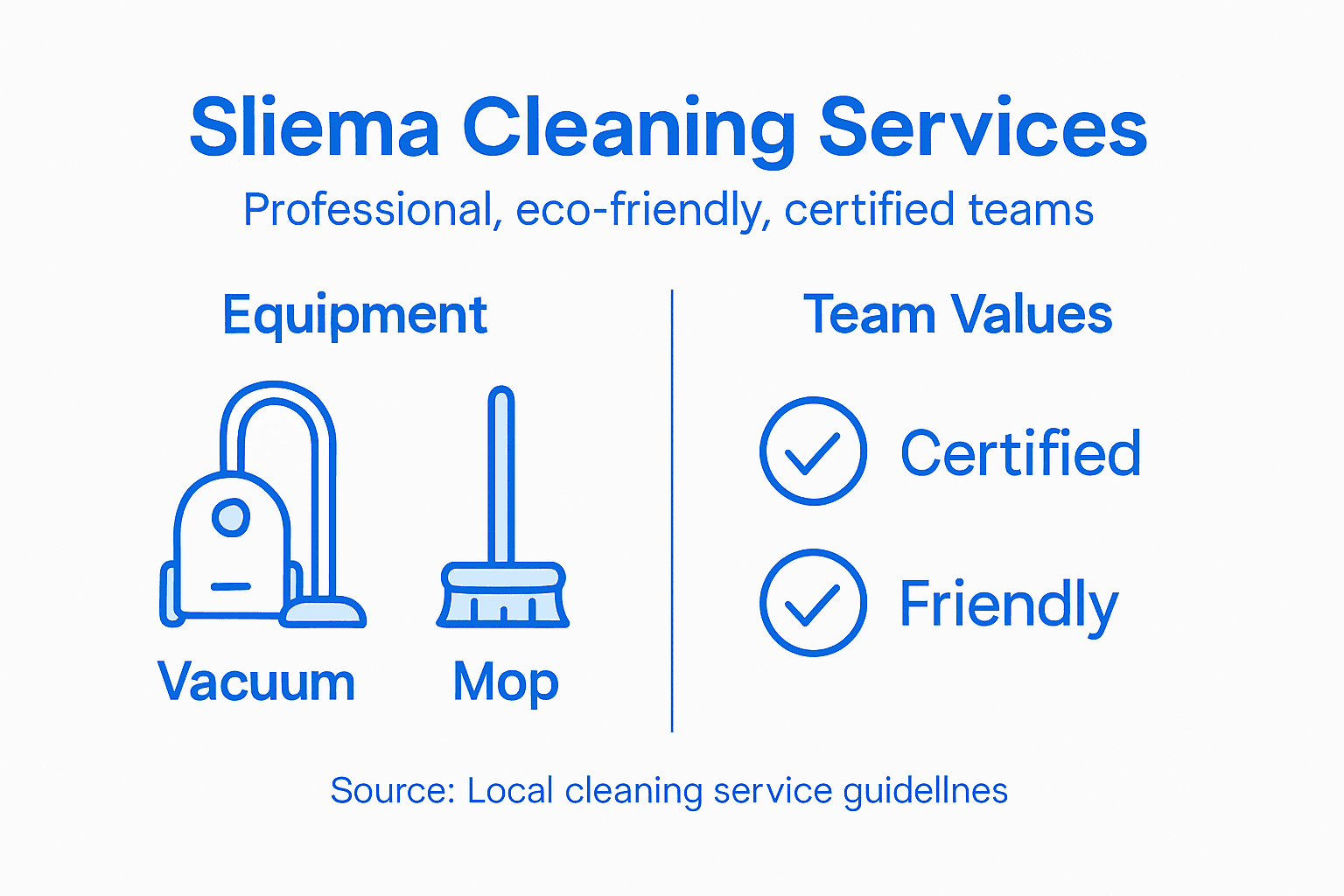 Infographic showing Sliema cleaning services overview
