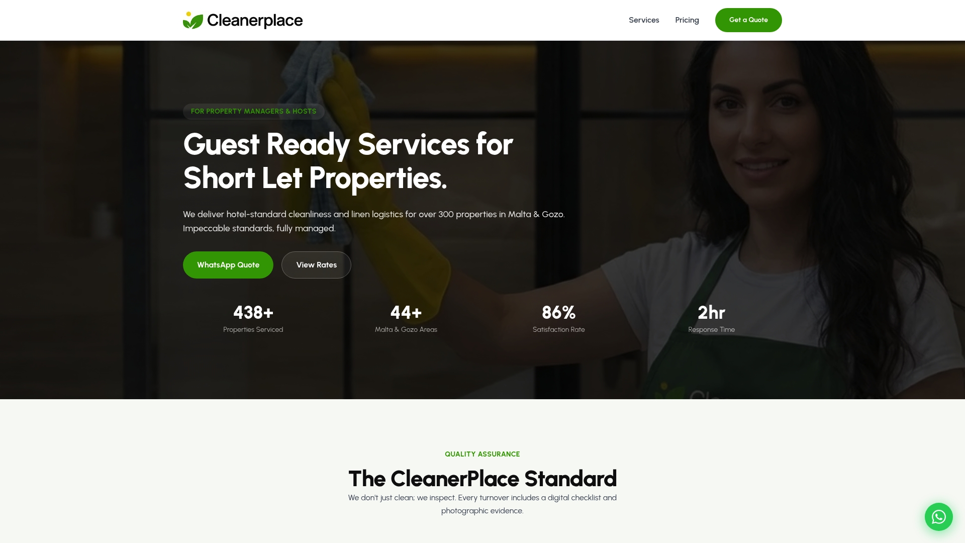 CleanerPlace Malta linen delivery van servicing short-let property