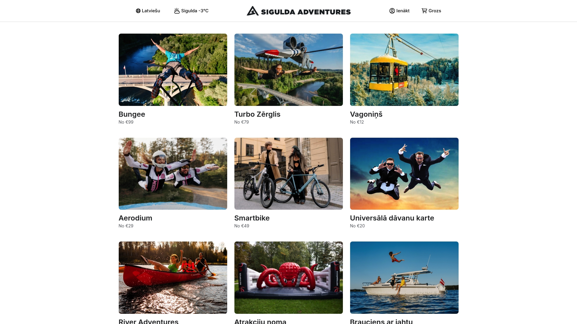 Sigulda Adventures банджи-джампинг — подарок на именины