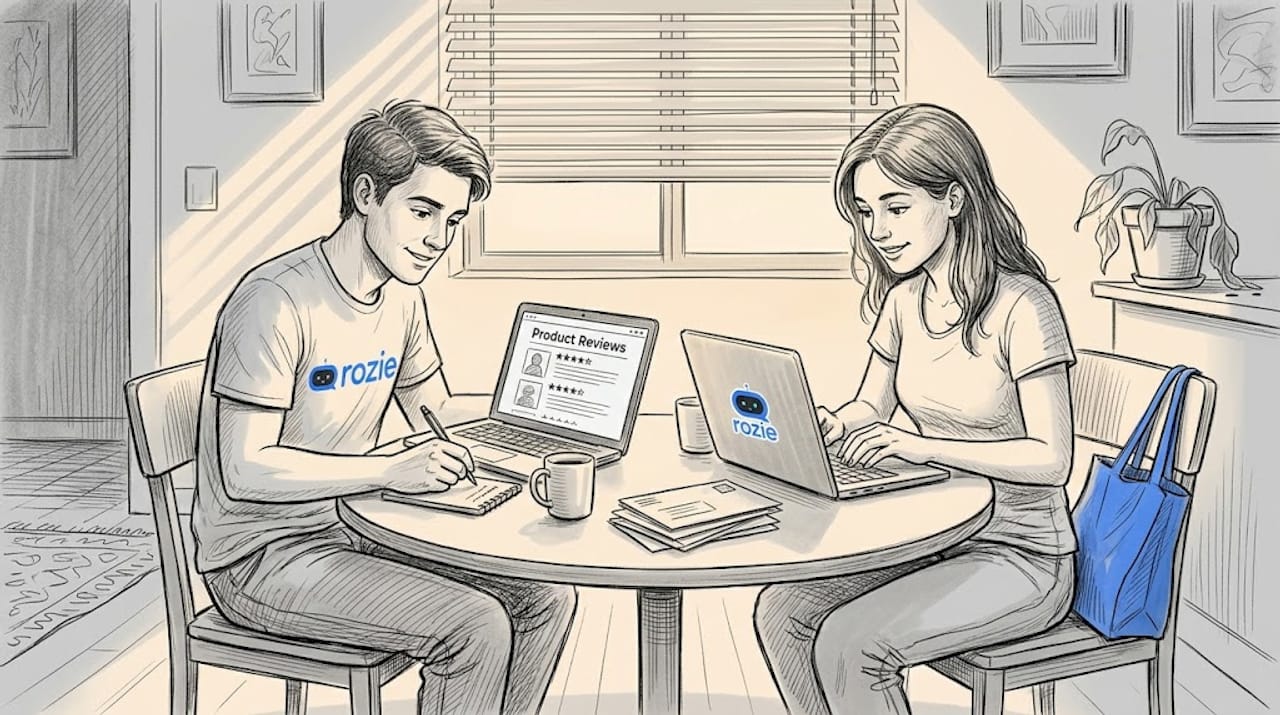 Couple researching and comparing cleaning service prices in a Malta apartment