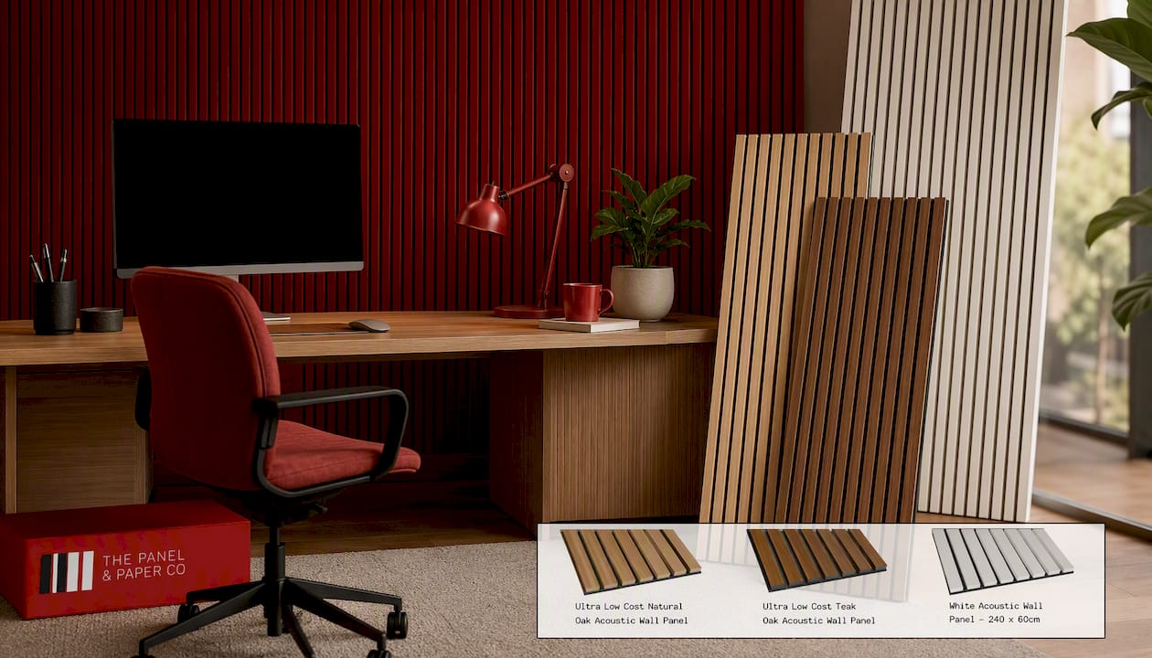Ultra Low Cost Natural Oak Acoustic Wall Panel