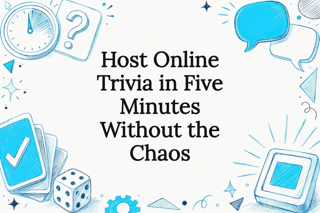 Decorative online trivia title card