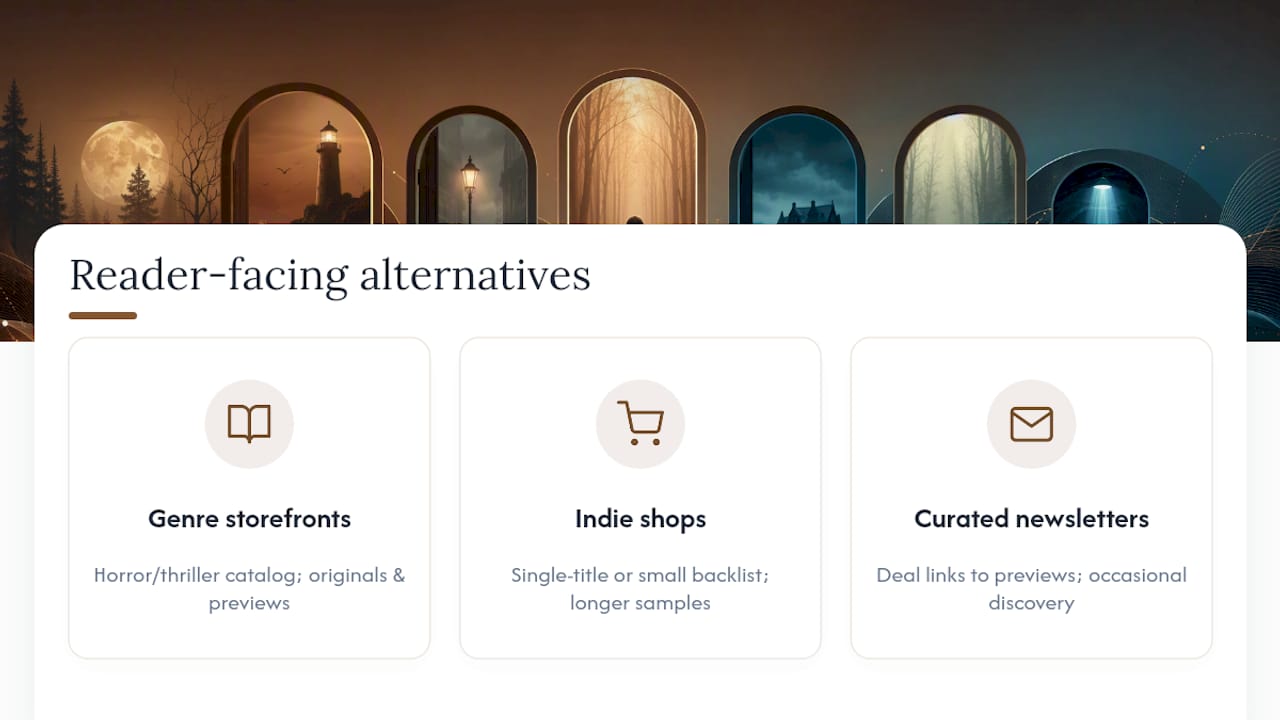 Three types of reader-facing book alternatives