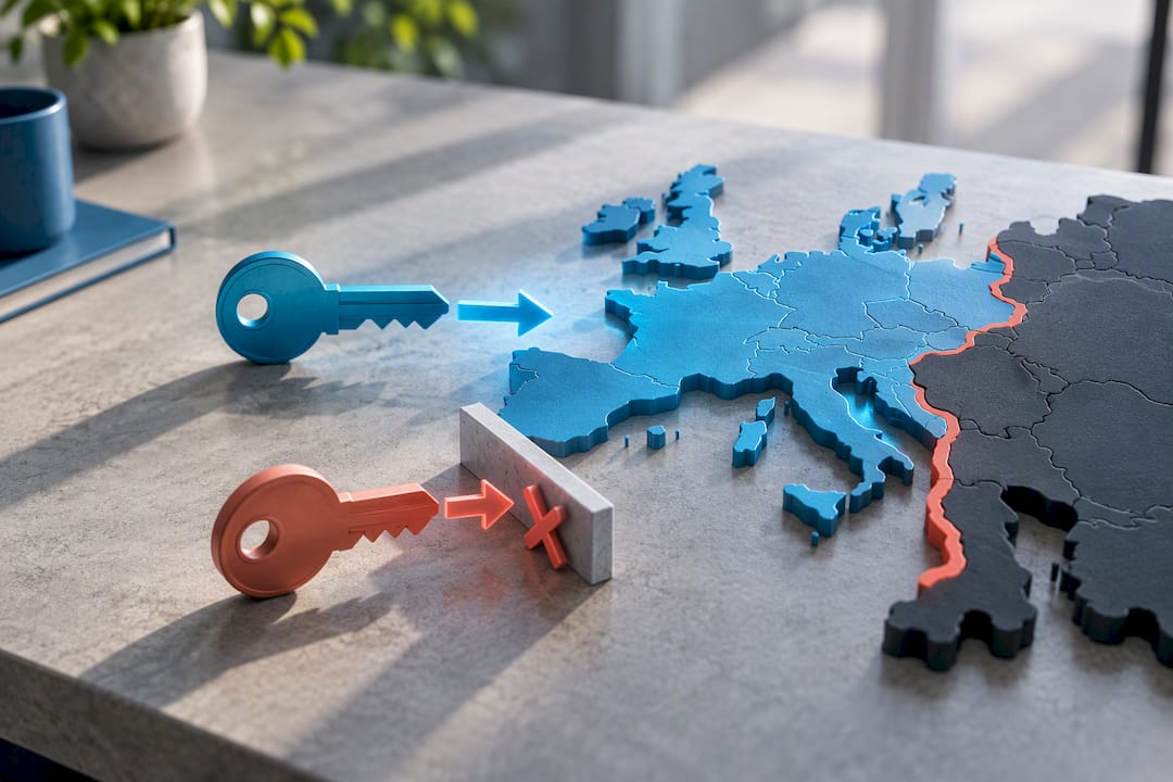 Isometrische Darstellung von regionalen Key-Sperren