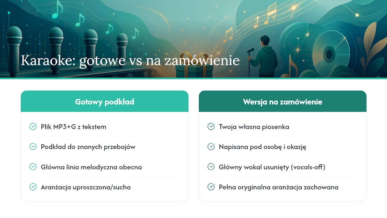 Co dokładnie oznacza wersja karaoke piosenki na zamówienie — overview diagram