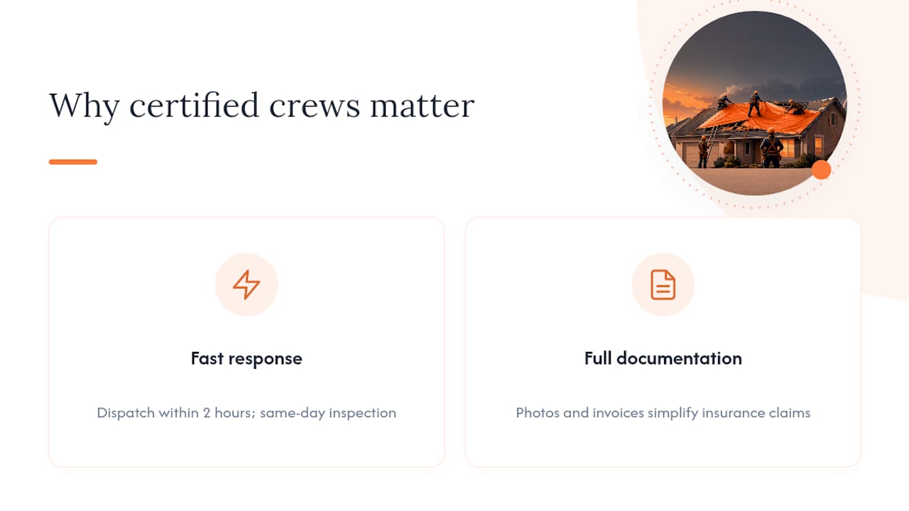 Why a Documented, Certified Emergency Crew Matters — overview diagram