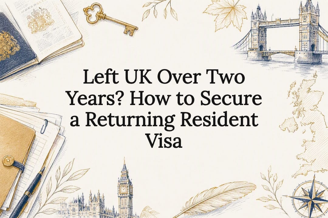 Decorative returning resident visa title card