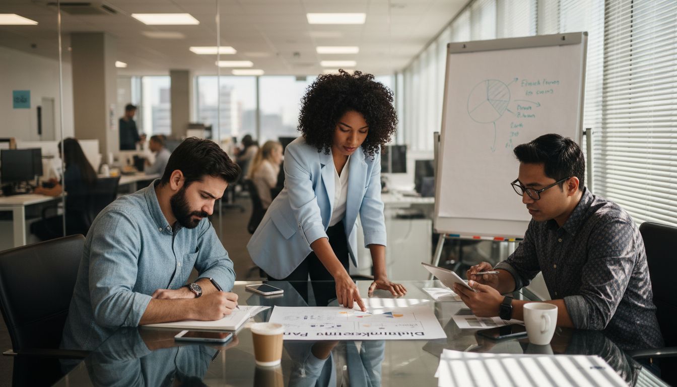 Team collaborates on marketing plan