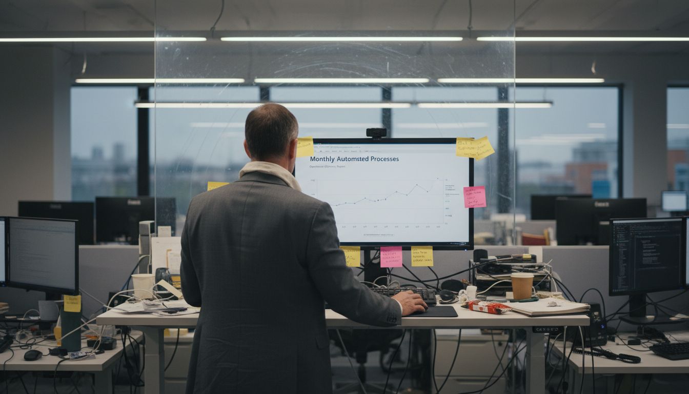 Manager viewing automated processes dashboard