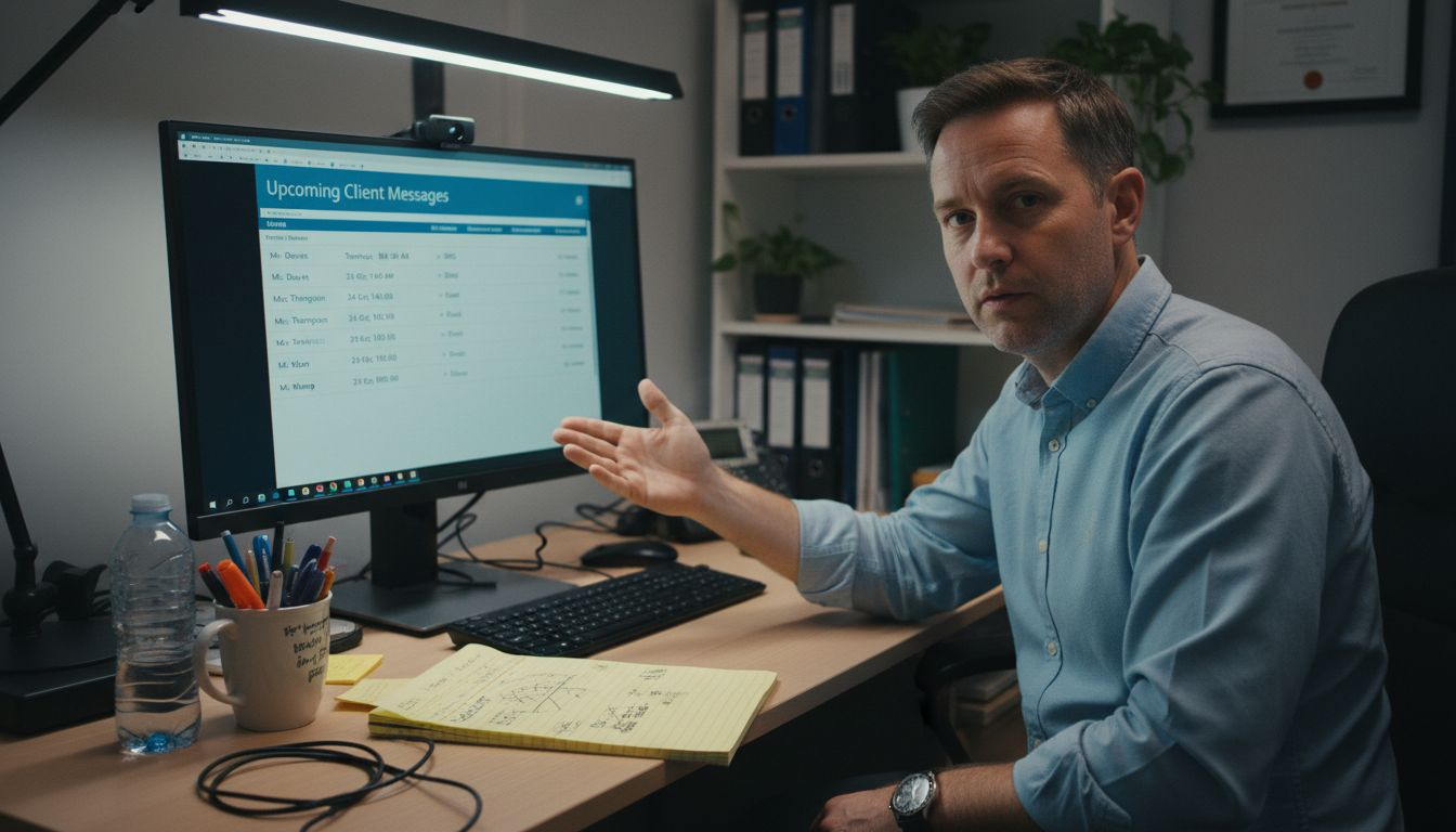 Clinic administrator checks automated reminders