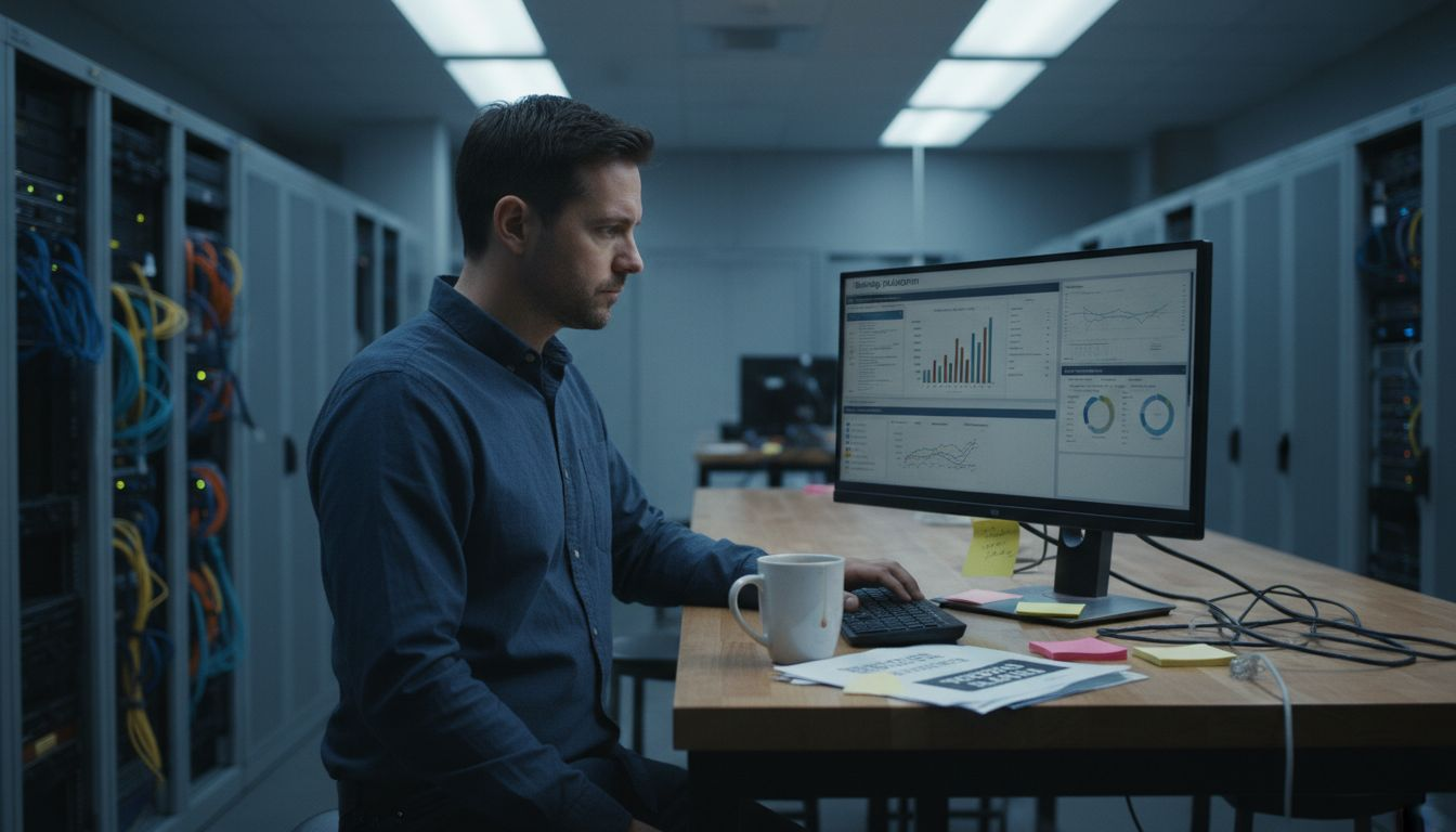 IT professional managing AI marketing systems