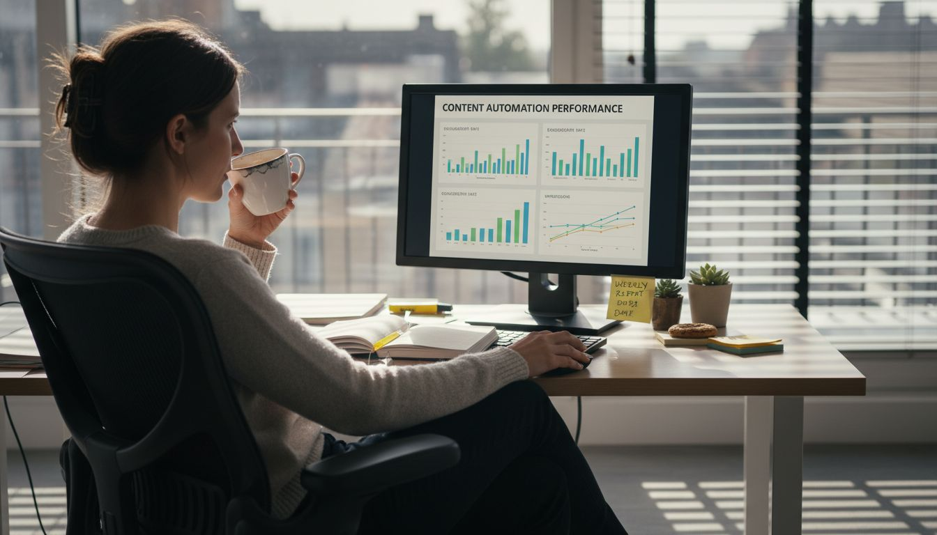 Marketer viewing AI campaign dashboard