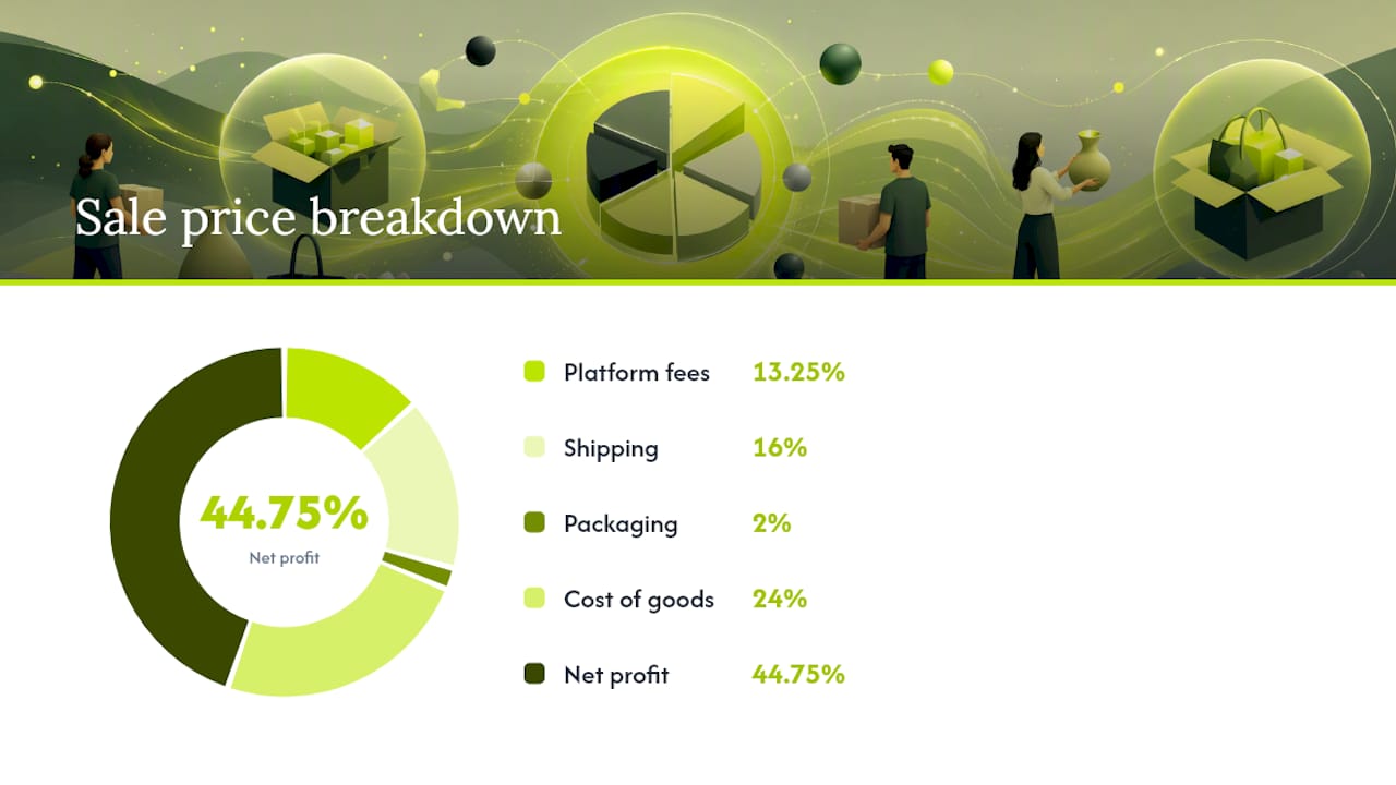 Reselling net profit calculation diagram