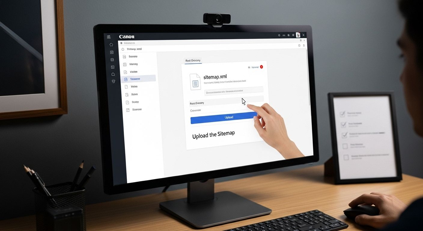 sitemap upload demonstration