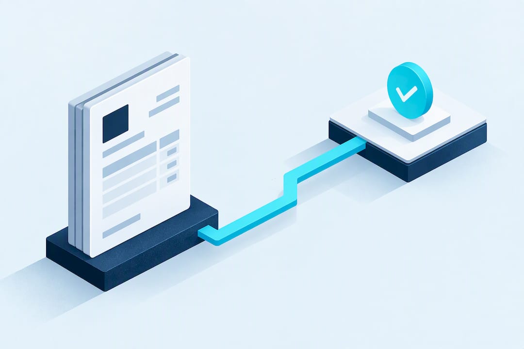 Isometric invoice payment link title card
