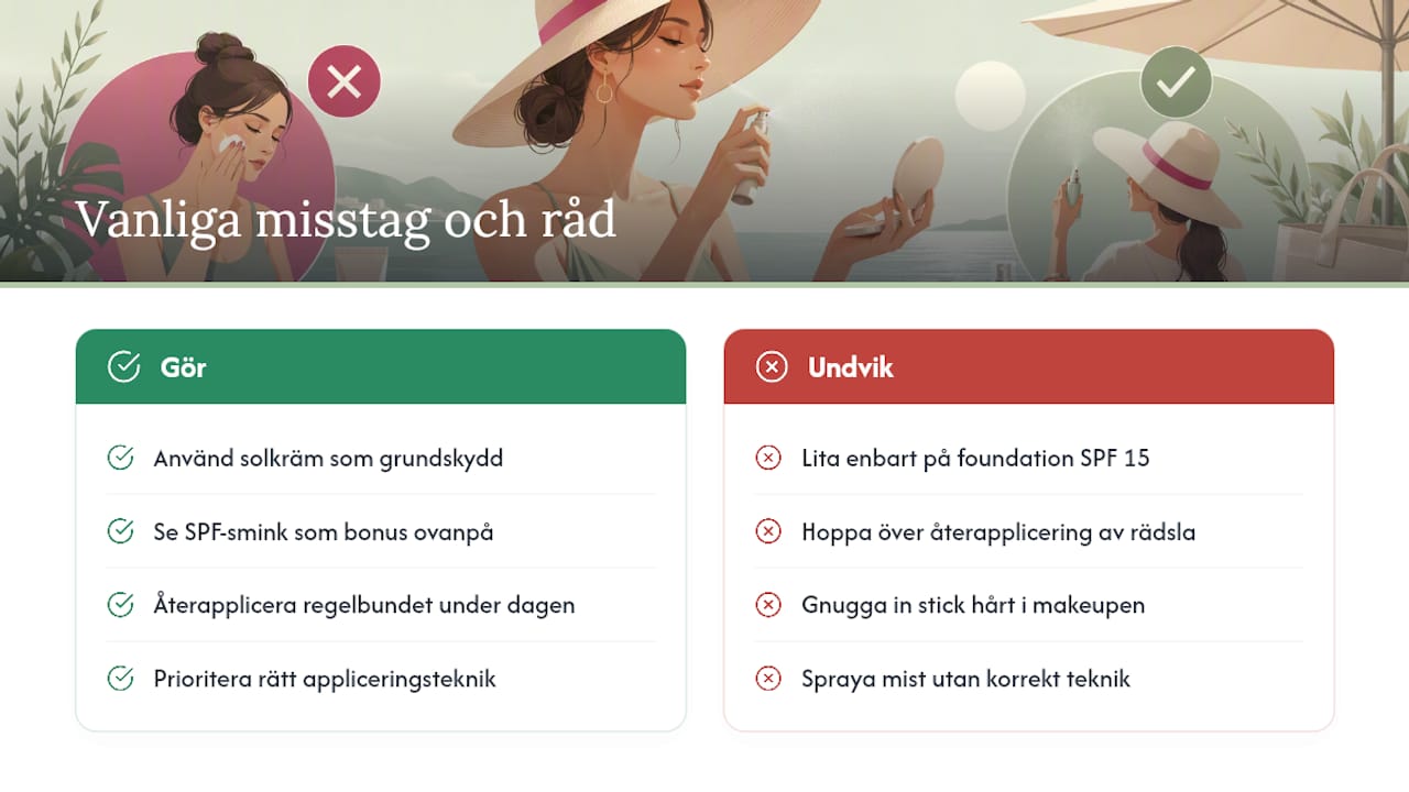 Vad de flesta missar med solskydd och smink — overview diagram