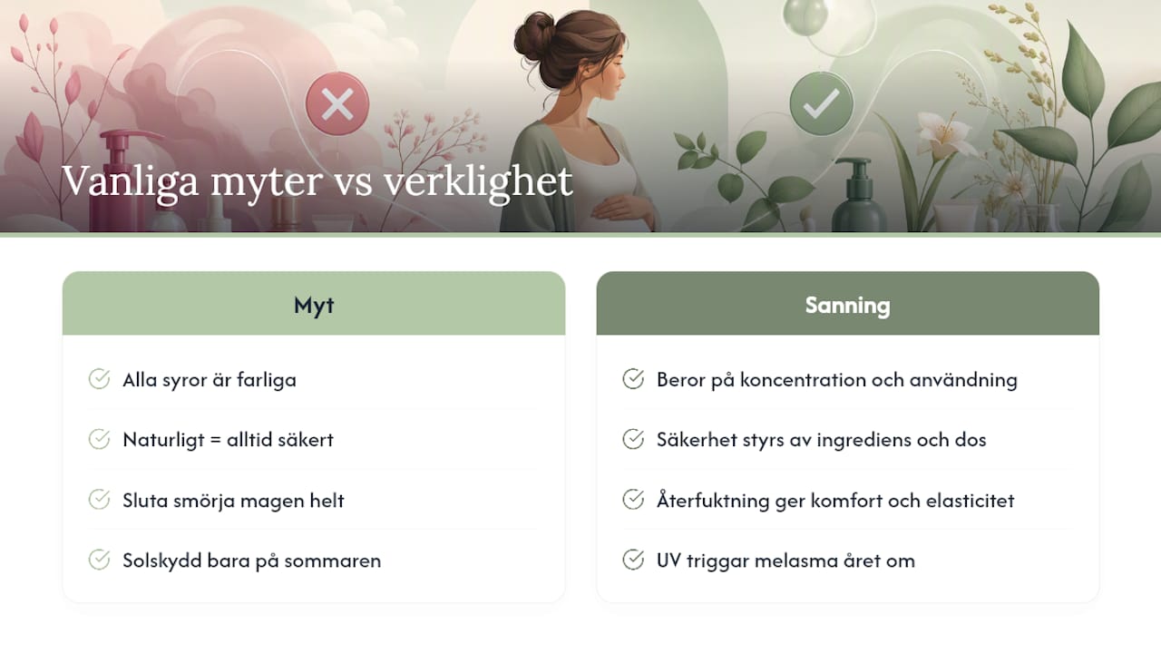 Fem myter och nyanser kring hudvård under graviditeten