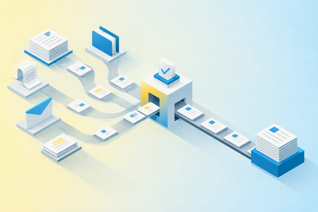 Isometric order automation process illustration