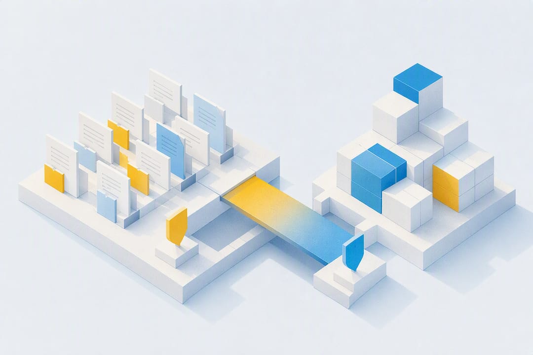Isometric illustration of resilient AI supply chains