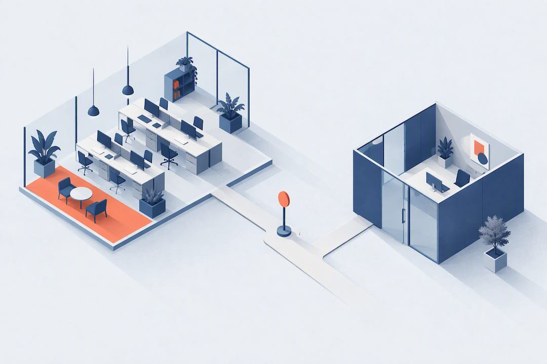 Comparaison entre open space et bureaux fermés