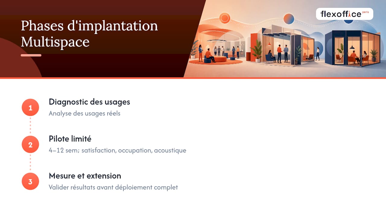 Les trois phases d'un pilote multispace