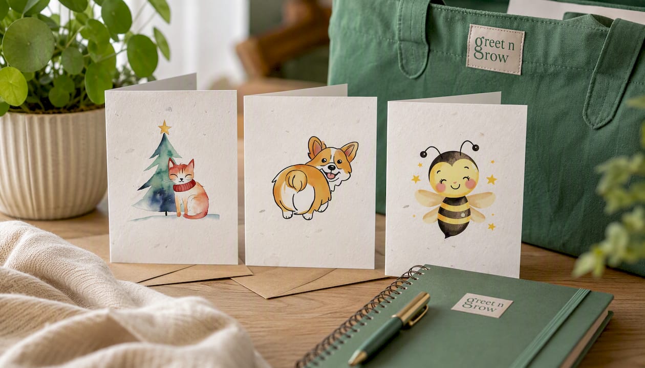 Cat Theme Holiday Card