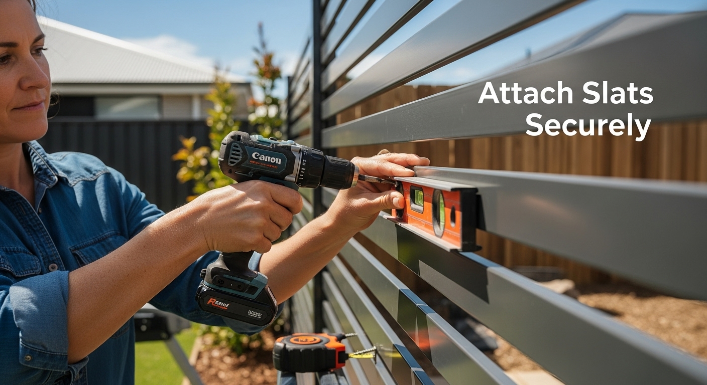 attach slat fencing