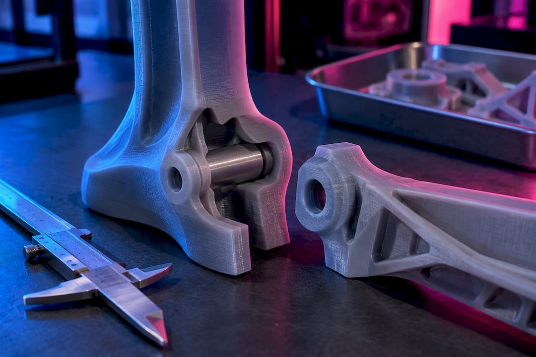 Segmented resin parts with structural reinforcement
