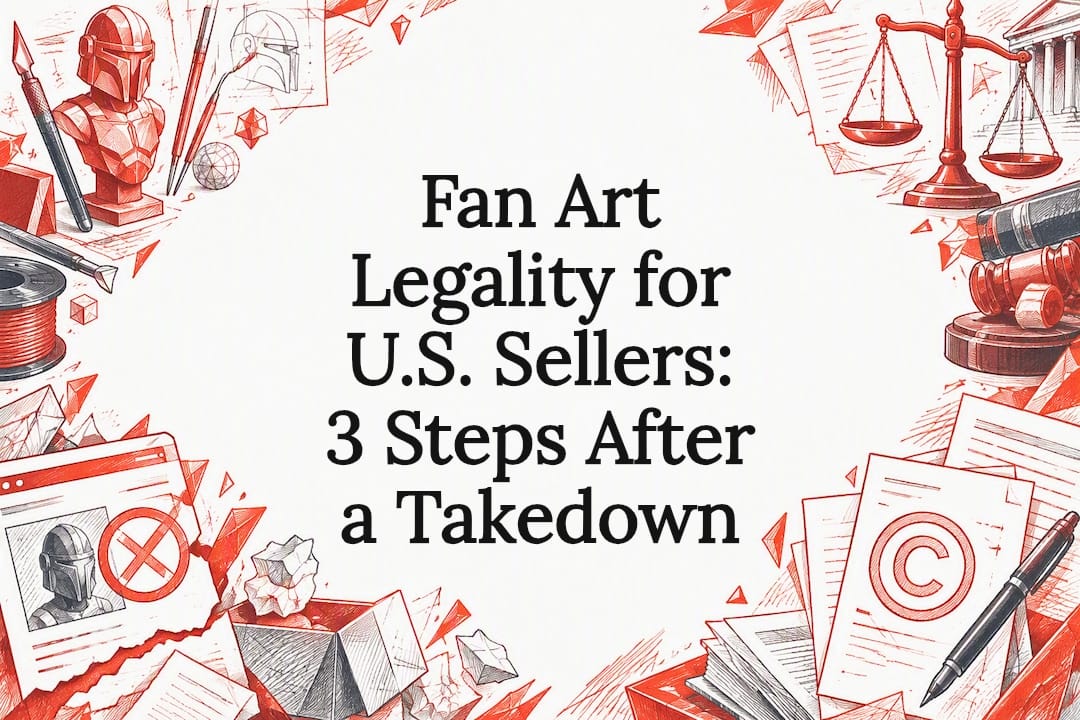 Fan art legality article title card