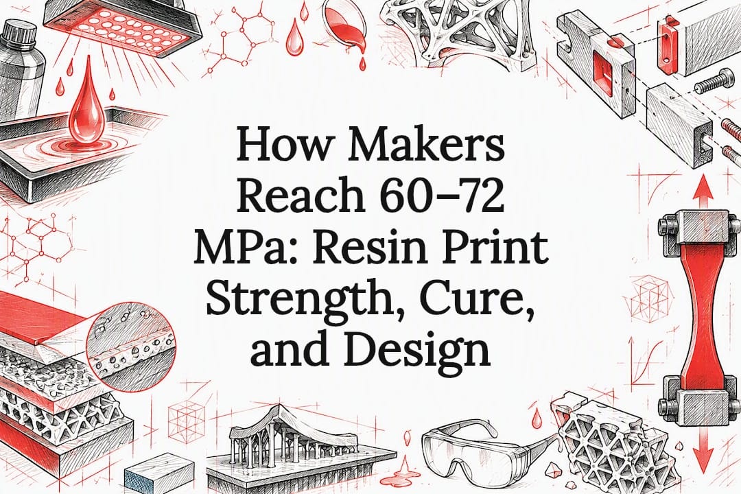 Decorative resin strength title card illustration