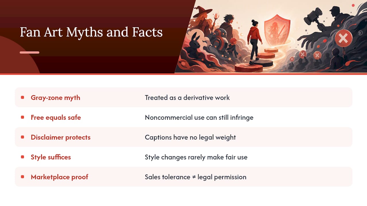 Five fan art copyright myths and corrections