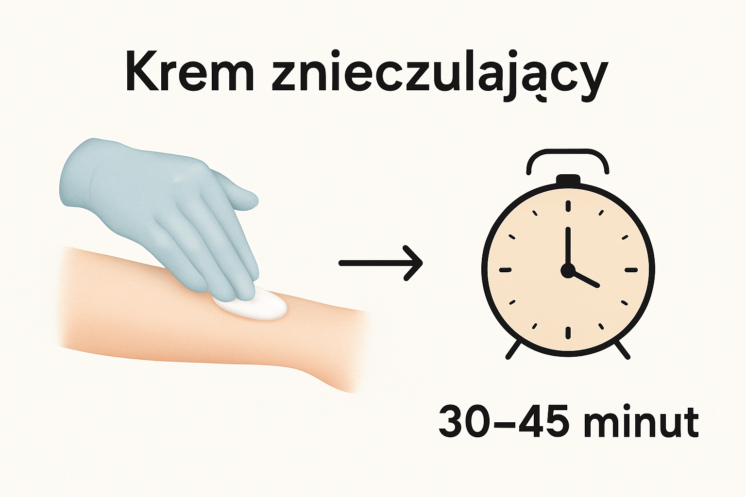 Infographic showing step-by-step application of numbing cream for tattoo