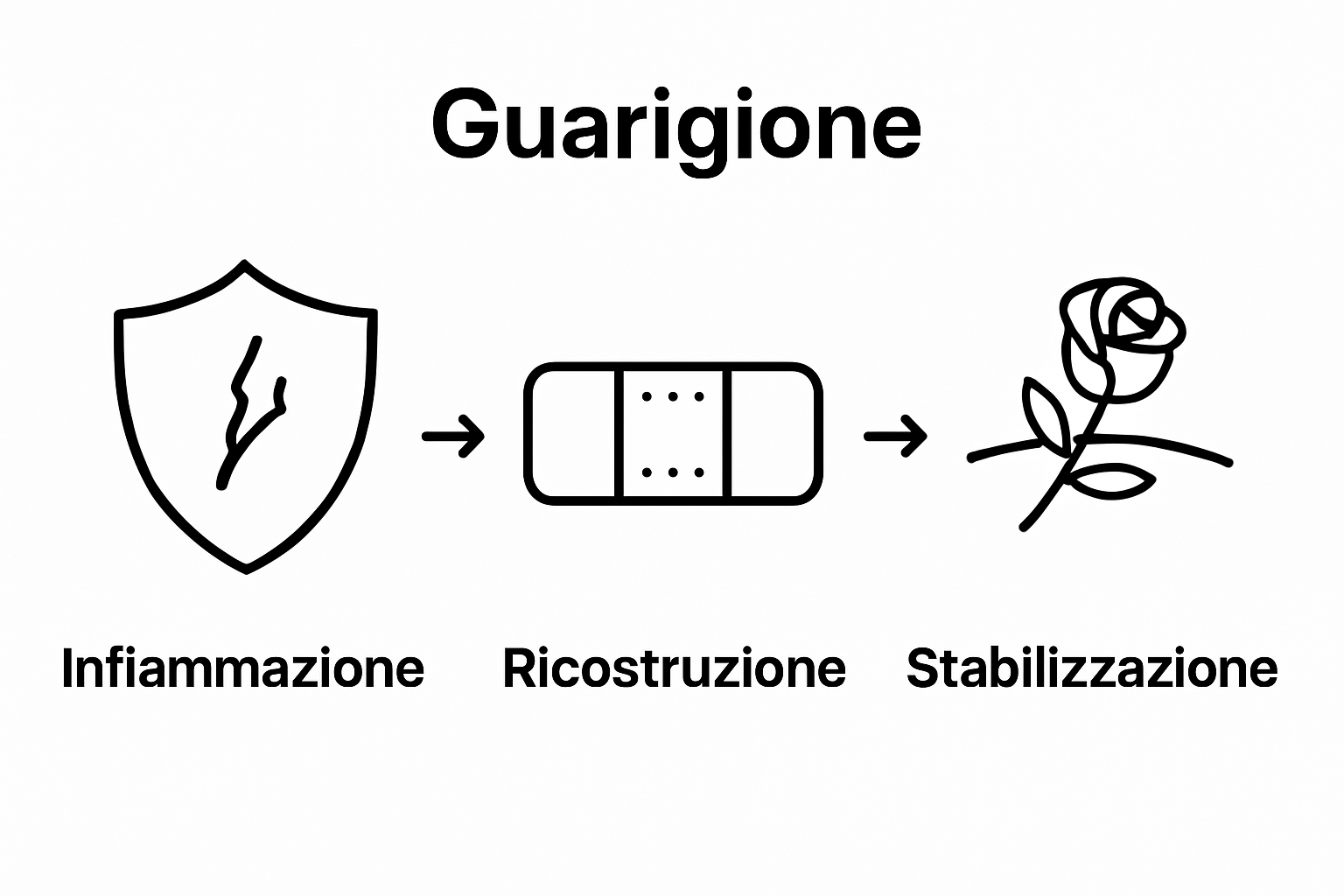 Infographic showing 3 stages of tattooed skin healing