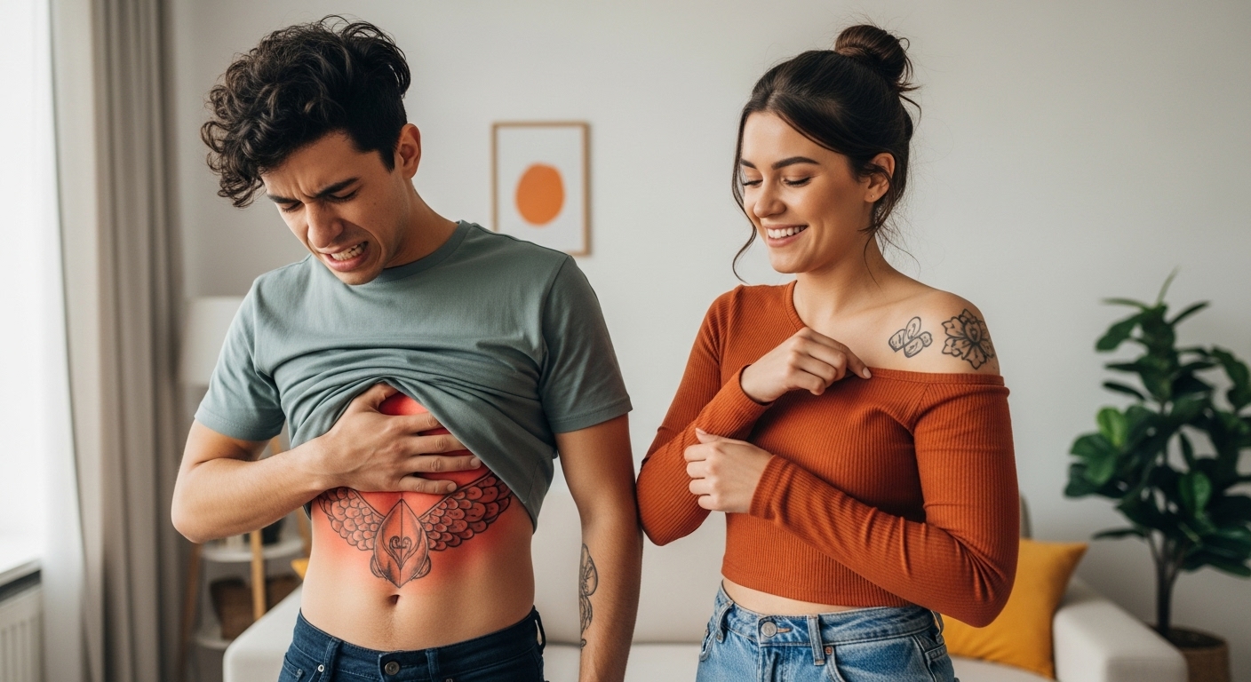 tattoo schmerz körperstellen