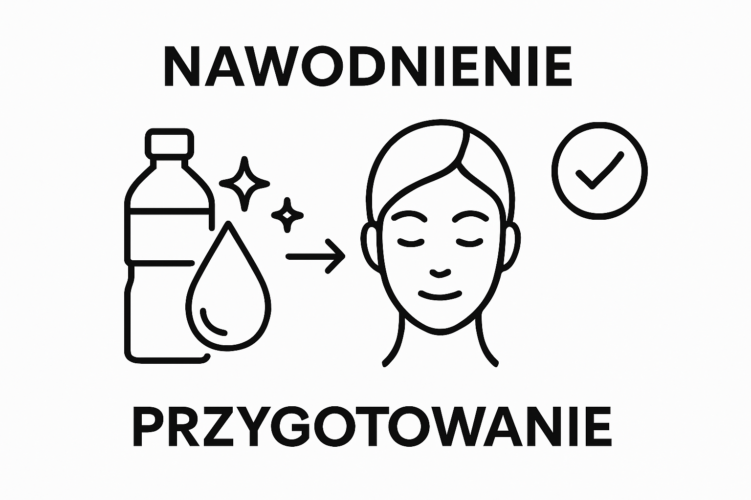 Infographic showing skin hydration and preparation sequence