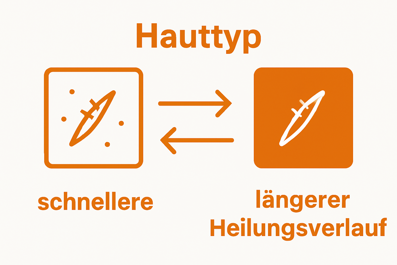 Vergleich helle und dunkle Hauttyp Tattooheilung.