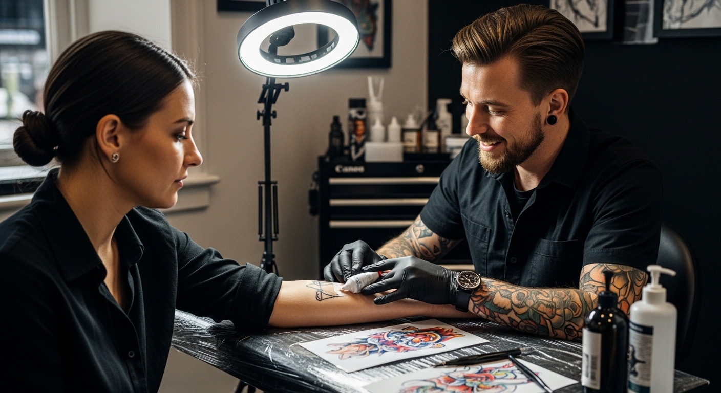 tattoo studio numbing cream