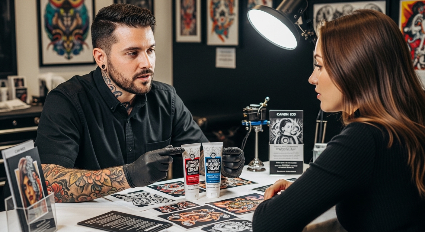 numbing cream tattoo consultation