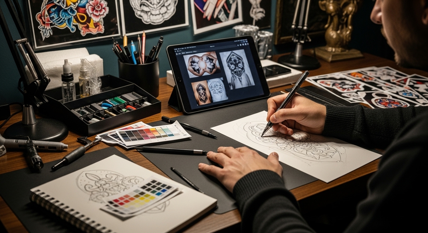 préparation tatouage étape