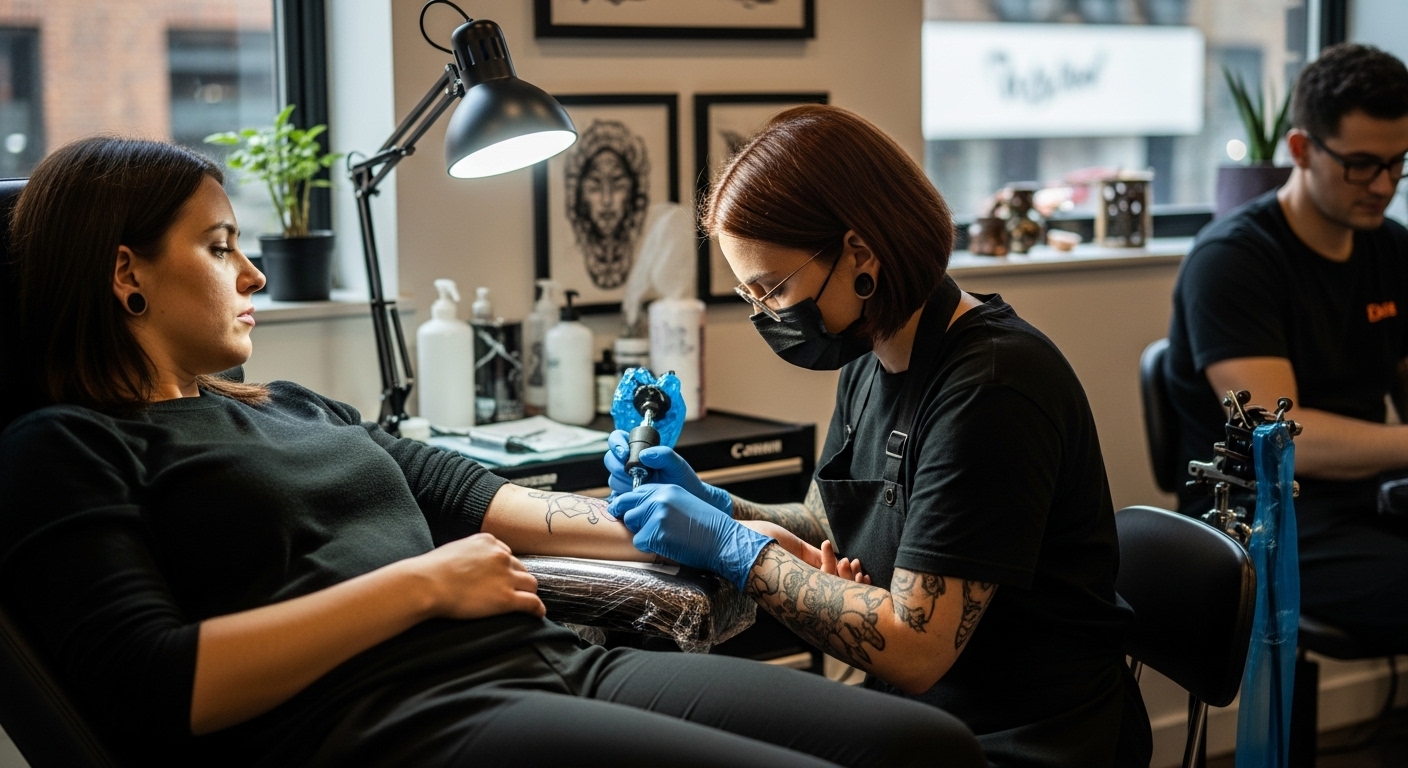 Tattoo Künstler Studio Szene