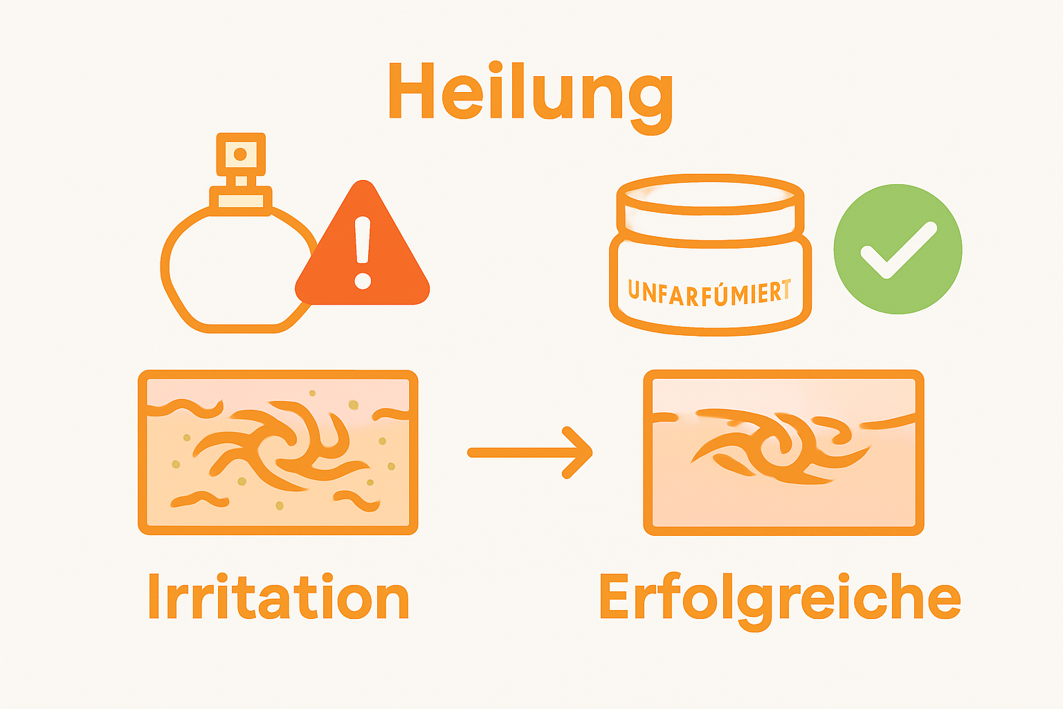 Infographic compares scented versus unscented creams on tattoo healing