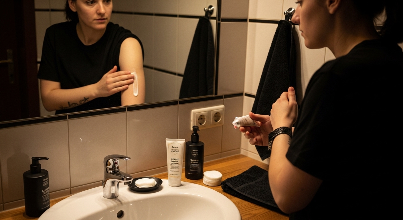 tetoválás utáni krémezés otthon