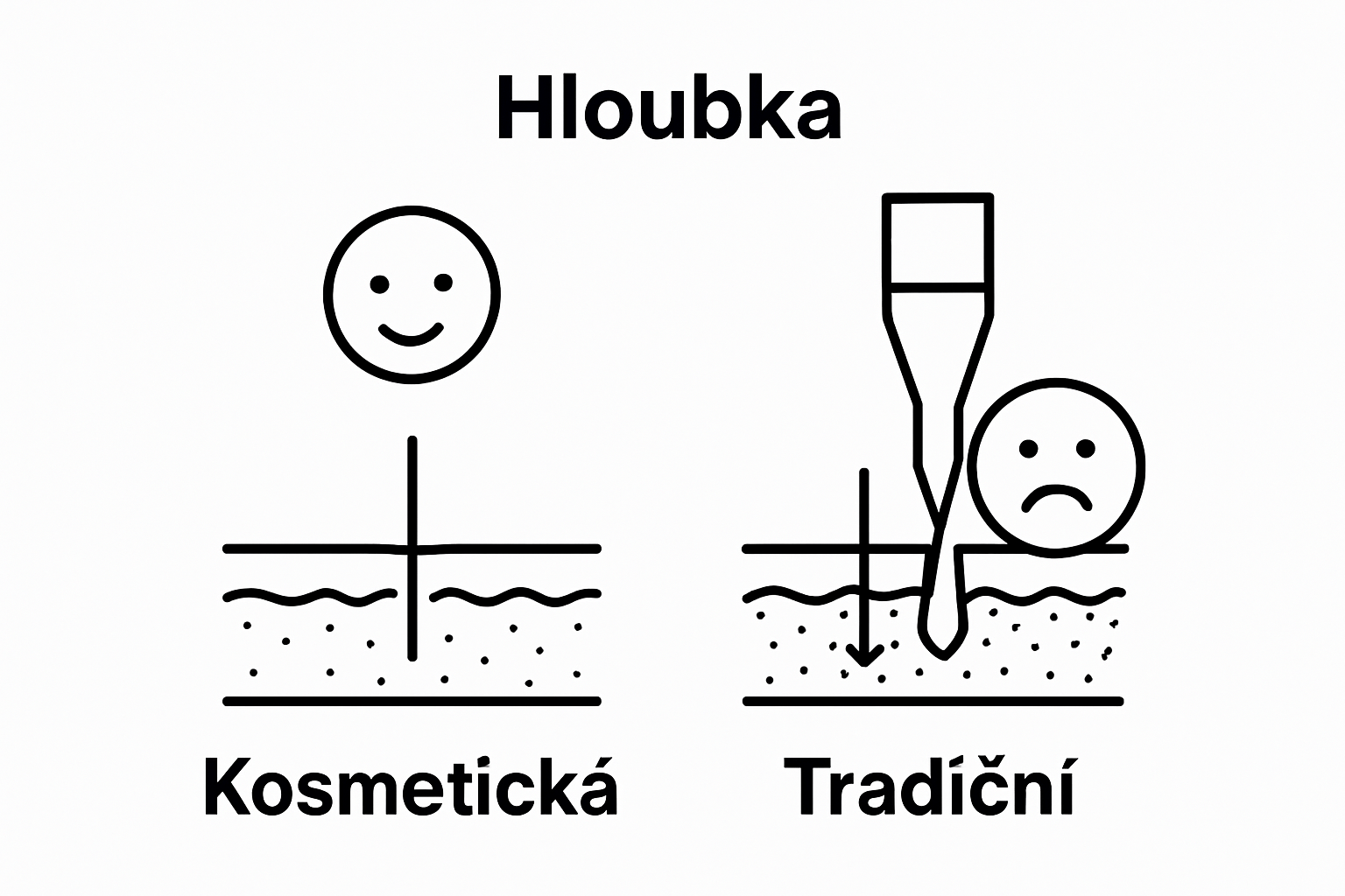 Porovnání kosmetického a tradičního tetování