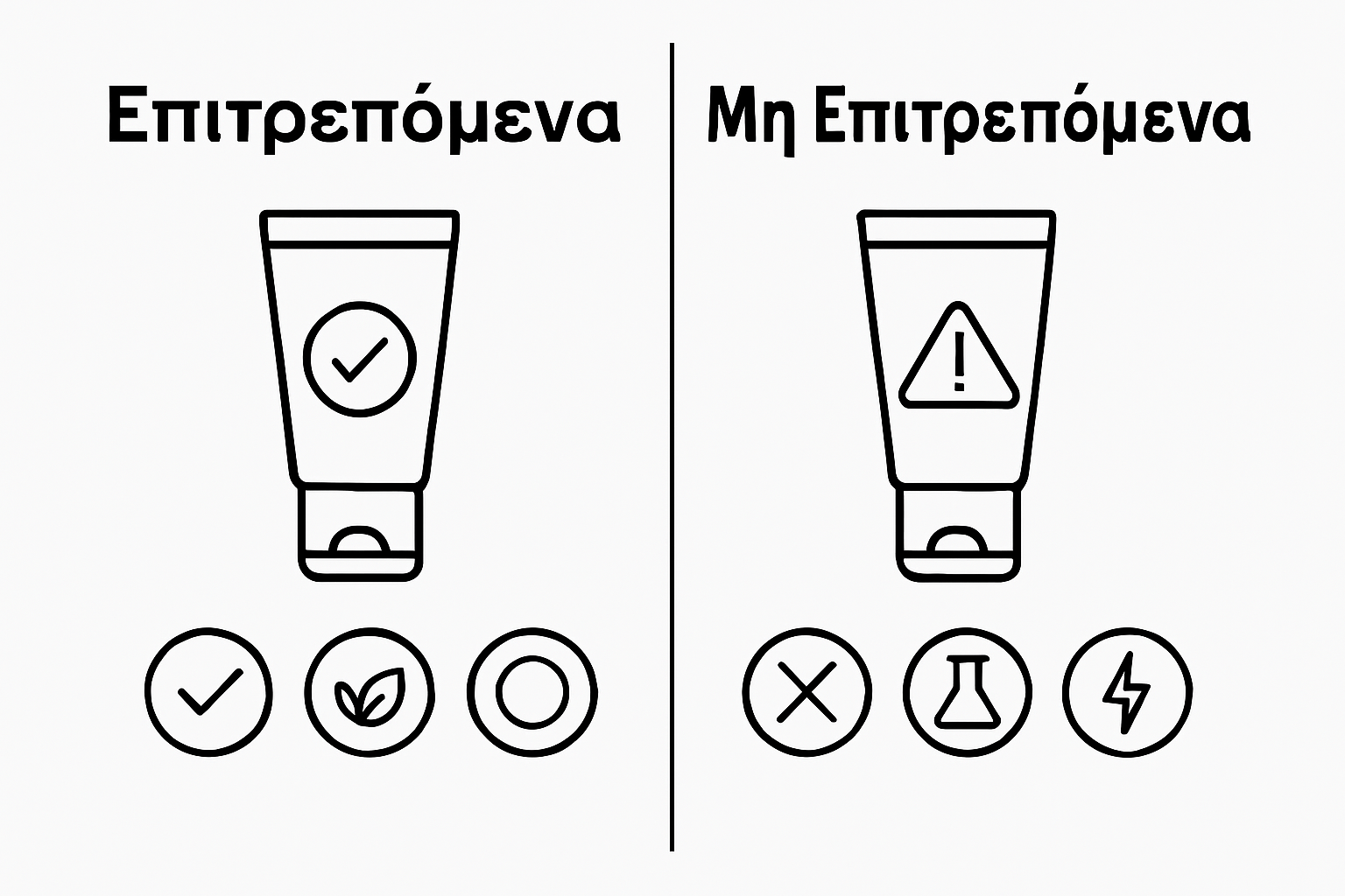 Comparison of approved and banned anesthetic creams in Greece.