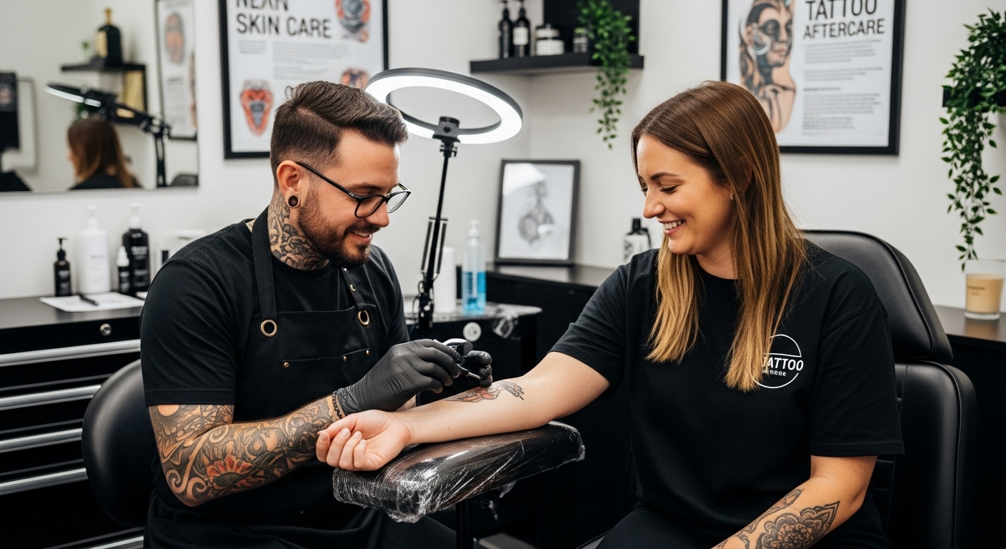 crème avant tatouage, préparation peau, tatouage studio