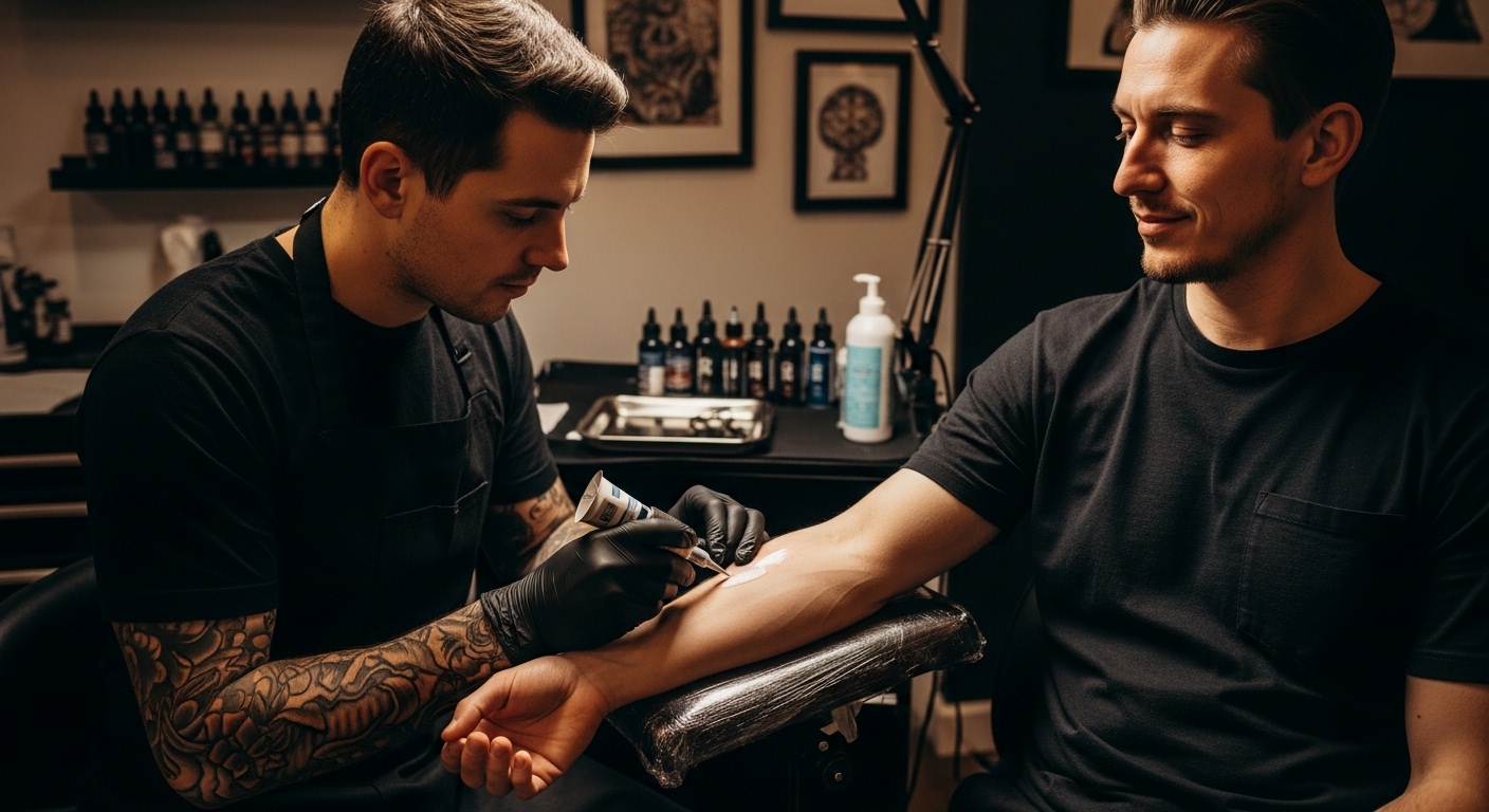 crème anesthésiante tatouage application