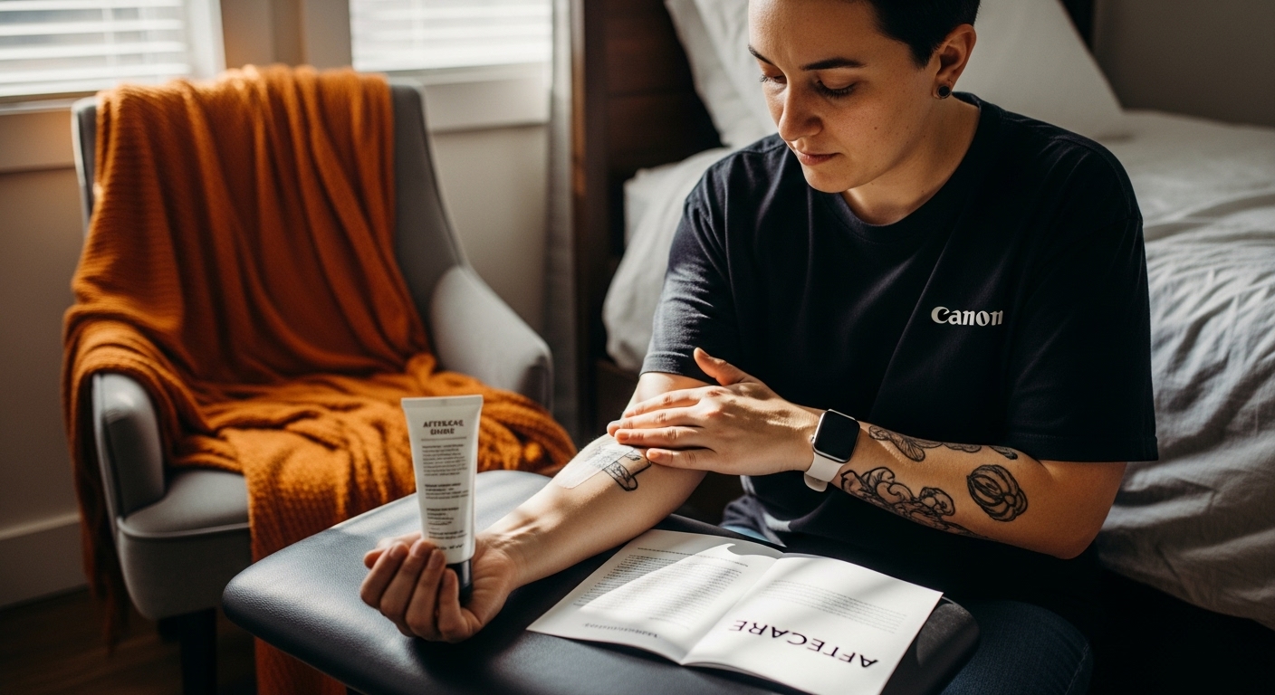 Tattoo Nachsorge zuhause